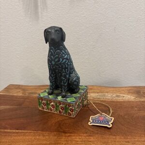 Jim Shore Dog Figurine Heartwood Creek "Licorice" Black Lab 2005 Enesco 4004854
